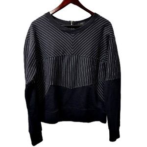 J. Crew Top Shirt Pullover - Navy/White Pinstripe - Large